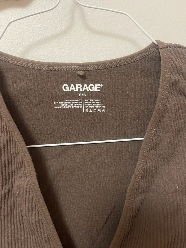 Garage Brown  Crop Top - Image 3