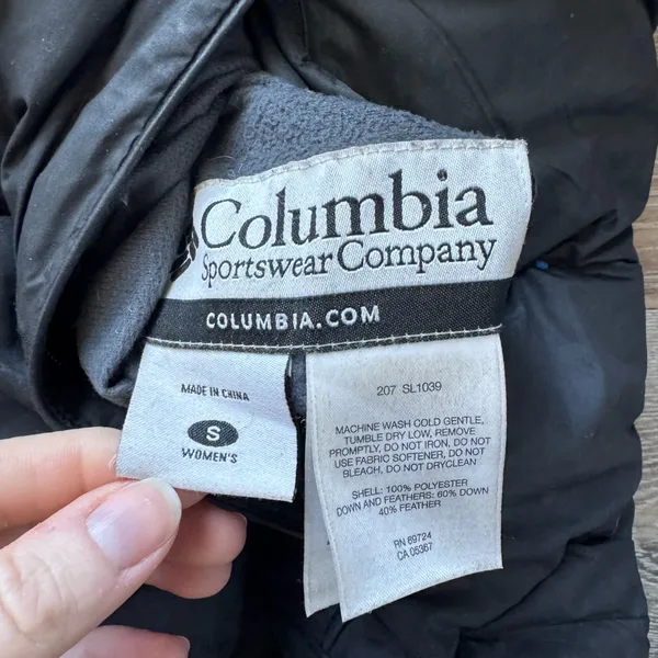 Columbia Black Puffer Down Vest S - Image 3