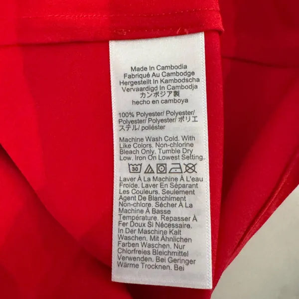 NWT J Crew Candy Apple Red satin camisole - 2 small pinch marks from hanger - Image 8