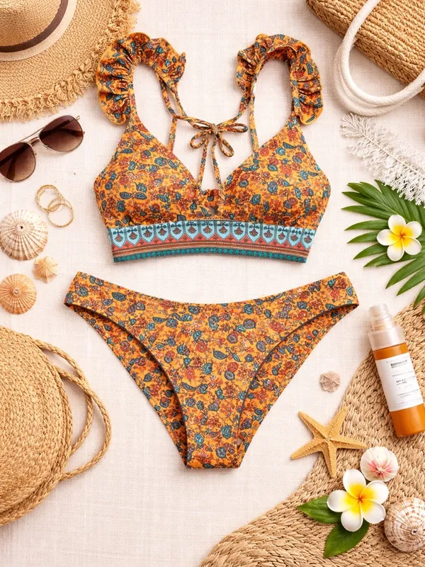 Zaful Boho | Brazilian Summer Bikini | Swim Suit Set - Image 2