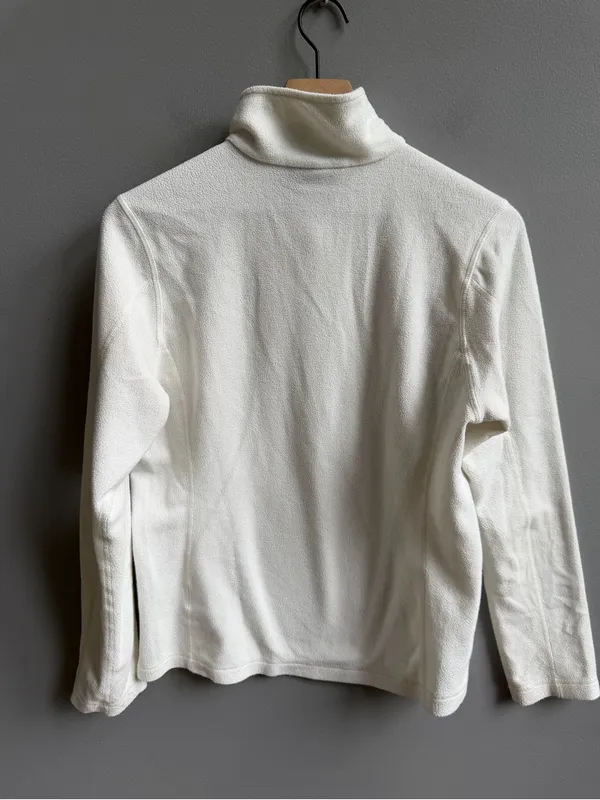 Patagonia Micro D 1/4 Zip Fleece Pullover in Birch Off White Size Medium - Image 5