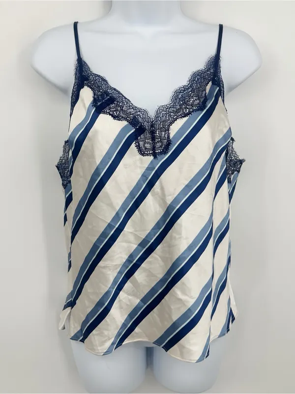 Victoria's Secret Striped Camisole V Neck Size Medium - Image 2
