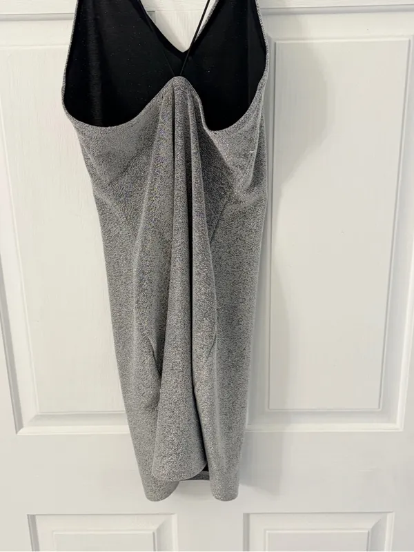 H&M Silver Sparkle Midi Slip Dress - Image 5