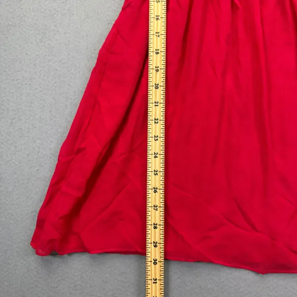 Alice + Olivia Red 100% Silk Bell Sleeve V-Neck Mini Dress C305530600 - Image 5