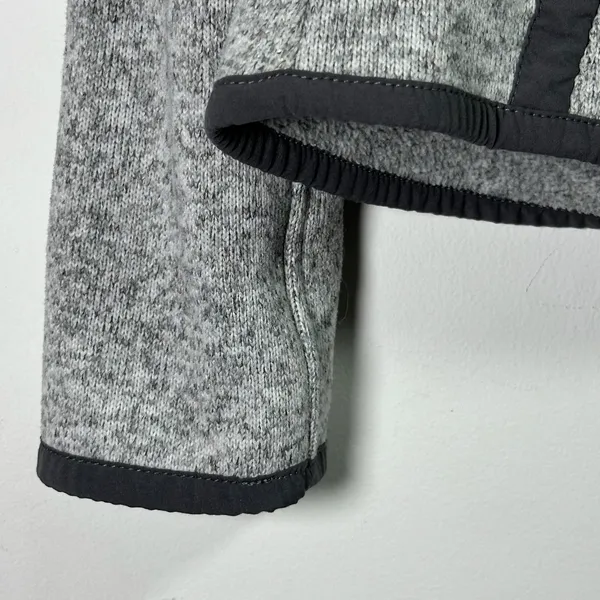 Lululemon‎ Its Fleecing Cold Zip Up Jacket Heathered White Dark Carbon Size 6 - Image 8