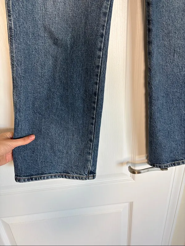 Reformation Alyssa Patch Pocket High Rise Wide Leg Jeans Anguilla Wash - Image 3