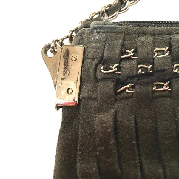 ‎Zara suede & chain strap detail Crossbody purse - Image 6