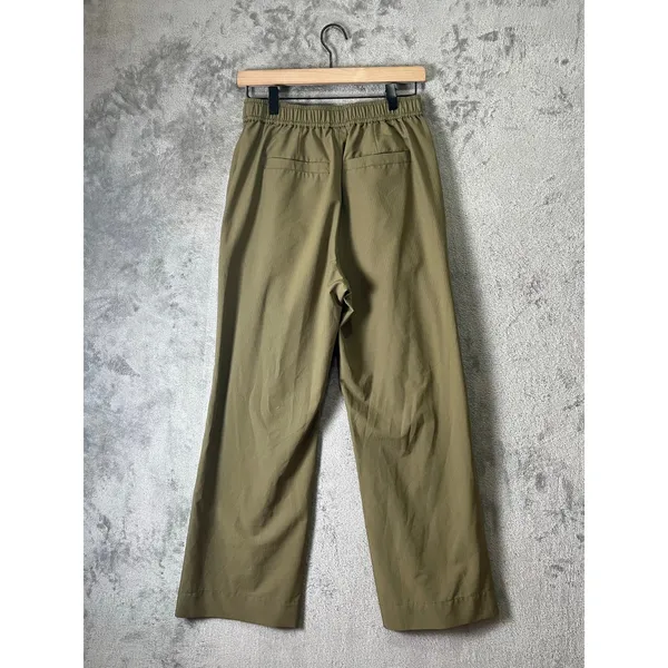 Varley Tacoma Straight Pleat Pant Olive‎ Ripstop Athleisure Utility Size Small - Image 3