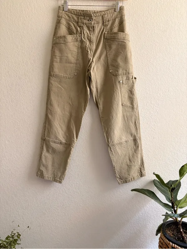 maeve anthropologie Turner Utility Carpenter pants Size 26 Cream Color - Image 3