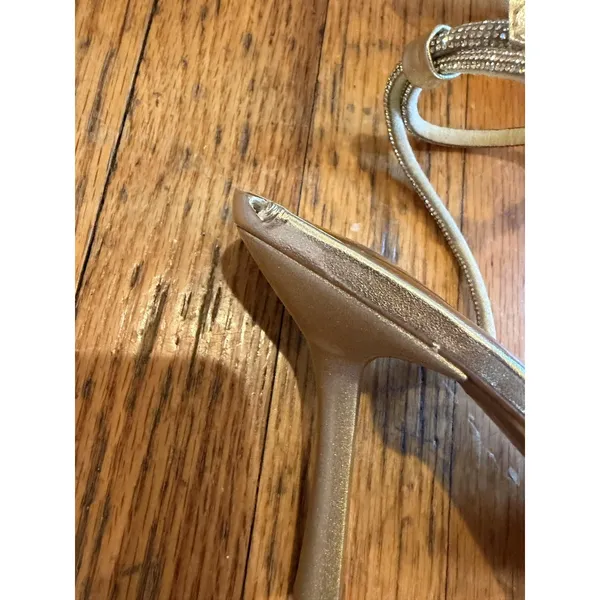 Silver Slipper Womens Floral Strappy Heel Sandal Sz 8.5 - Image 6