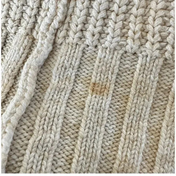 Free People cream V neck long sleeve oversized sweater - Image 8