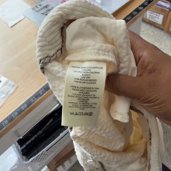 Anthropologie Women Cotton Wide Wale Corduroy Pants 4 Wide Leg Cream High‎ Rise - Image 11
