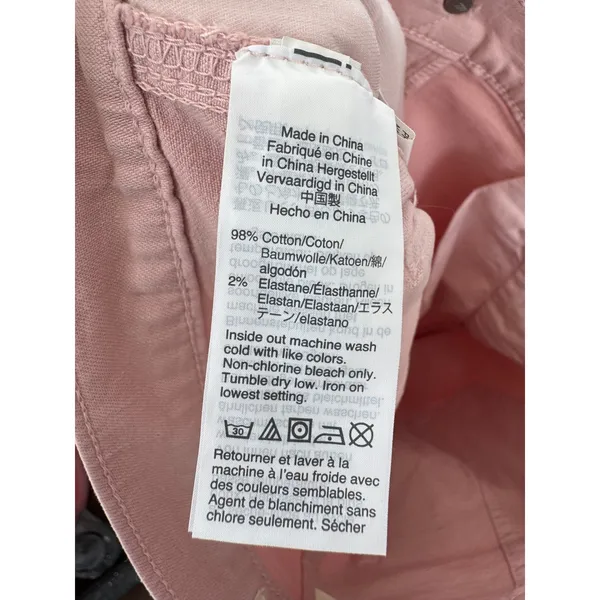 Madewell Classic Straight‎ Leg Pants Rose Pink Cotton Size 27 - Image 6