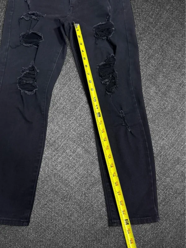 Black Distressed High Rise Jegging Jeans - Image 5