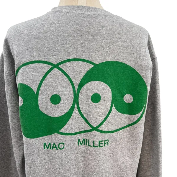 Mac Miller Graphic Crewneck Sweatshirt 1992 Til Infinity Gray Green Unisex Small - Image 10