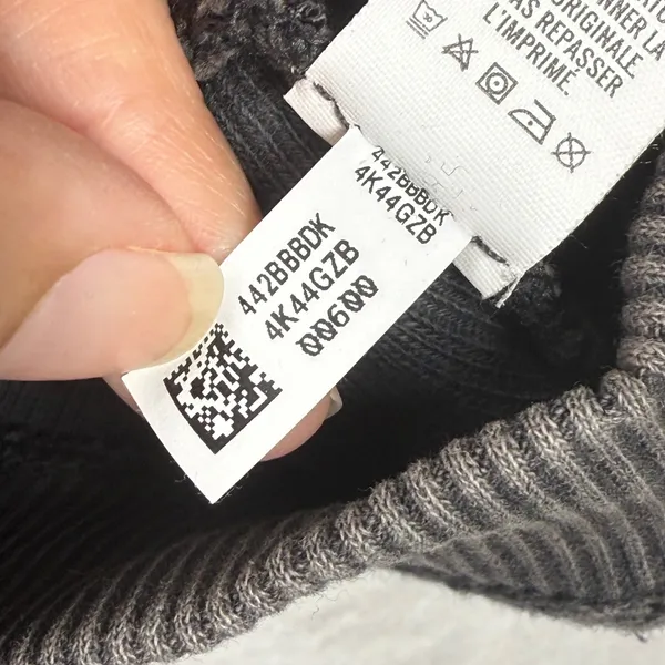 Aerie Hoodie Pullover Ribbed‎ Drawstring Cropped Comfy Casual Gray Large - Image 7