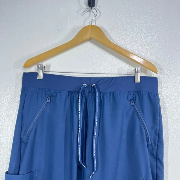 Beyond Scrubs Cargo Jogger Pants PL Unisex Navy Blue‎ Drawstring Medical - Image 5
