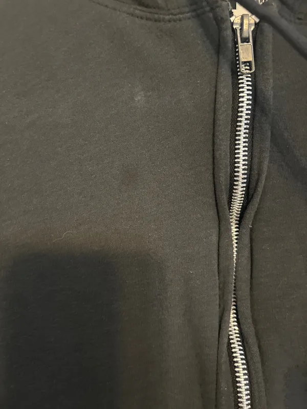 Large zip up sweatshirt Black - Image 2
