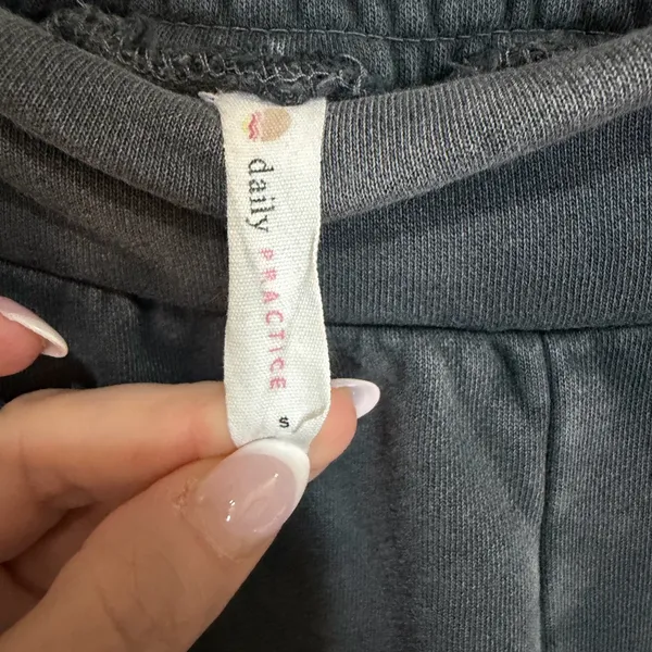 Daily Practice by Anthropologie Charcoal Gray Wide Leg Pull-On Sweats Small - Image 3