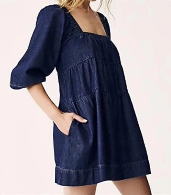 Free People “Lou Jean Babydoll Dress” - Image 3