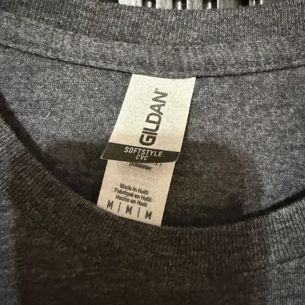 Gildan Dark Gray Graphic Tee - Image 4