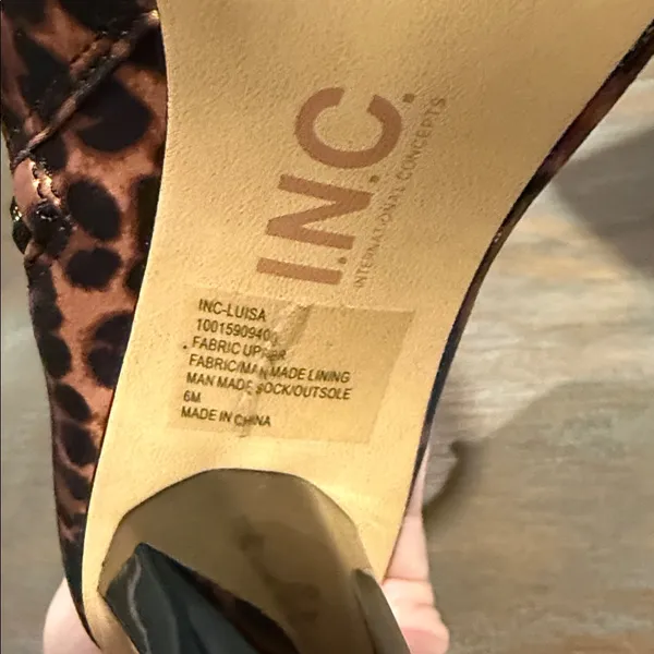 INC Mateo Leopard Print Ankle‎ Boots Size 6 NWOB Animal Print Pointed Toe Hee - Image 11