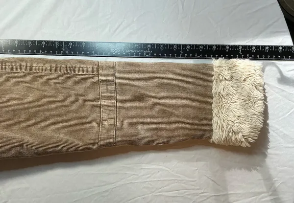 Big Chill Vintage Brown Corduroy Sherpa Collar Jacket Size L - Image 7
