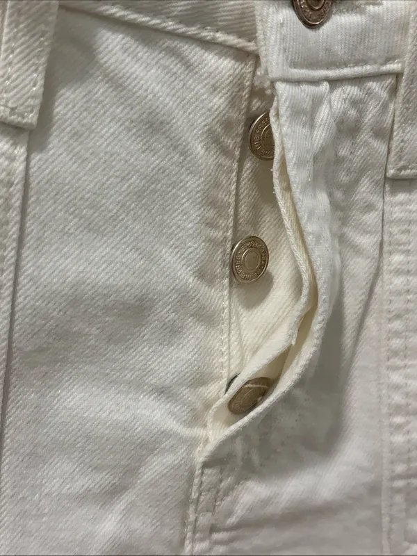 We The Free Women’s Beginners Luck Low Rise Slouch Shorts Size 25 White EUC - Image 10