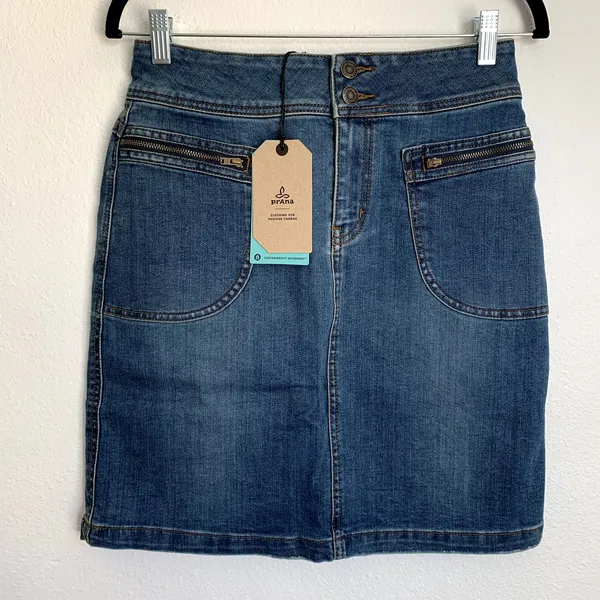 NWT Prana Broadway Denim Skirt in True Blue‎ - Image 3