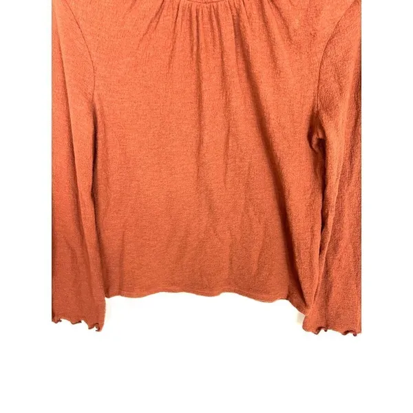 Madewell texture‎ & thread burnt orange top - Image 5