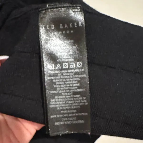 Ted Baker Black Knit Sleeveless Cocktail Dress M - Image 9