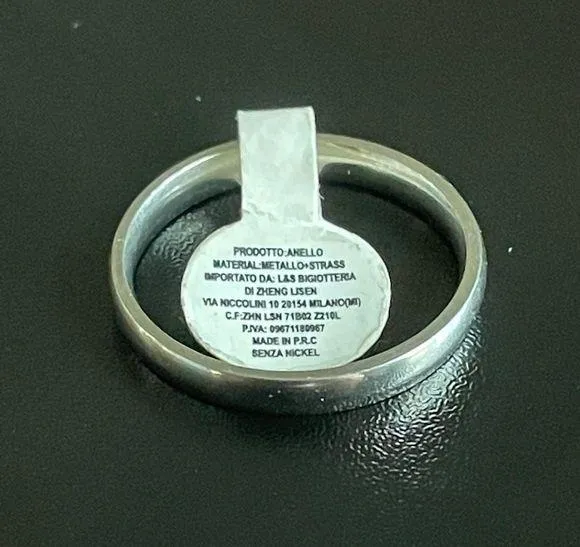 Silver stainless steel ring size 10 - Image 2