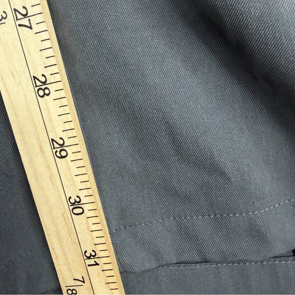 White Fox High Waist Wide Leg Tailored Trousers Charcoal Gray Buckle Waist M - Image 10