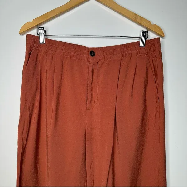 Madewell Drapey Track Trousers in Weathered Brick Size Large - Image 8