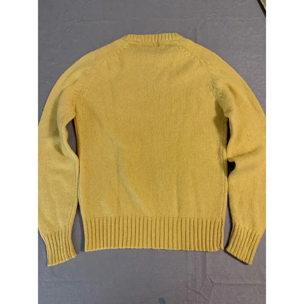 Sweater Emporium Vintage Wool‎ Blend Crewneck Sweater Yellow Womens Medium - Image 5