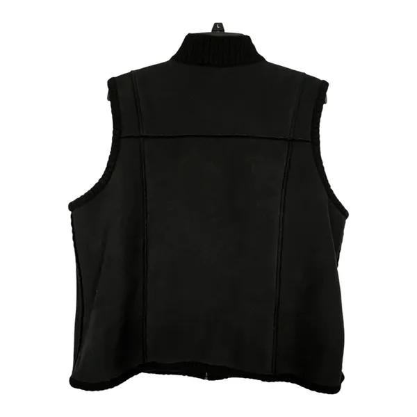 VTG - Real Clothes Saks Fifth Ave Women's Vest Black Full Zip - Sz. 1x - Image 3