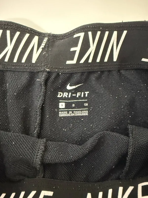 Nike Dri Fit Sweat Shorts Black Logo Waistband Mid-rise Athleisure - Image 10