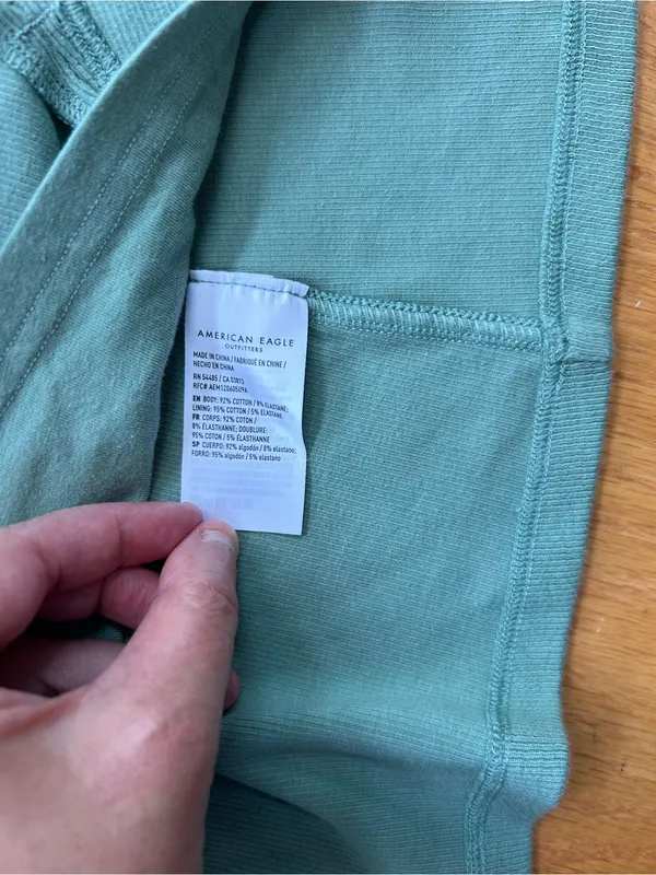 NWT AE American Eagle Strapless‎ Tube Dress Built In Shorts Romper Green Large L - Image 7