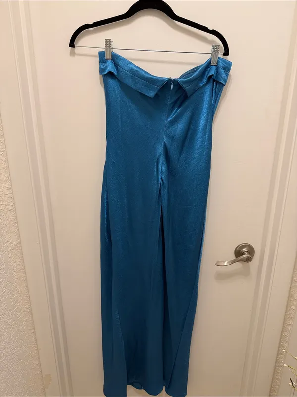 Runaway the Label teal strapless dress - Image 3