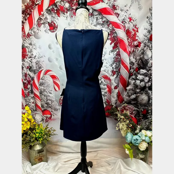 Lulu's Chic Ease Sleeveless Apron Mini Dress Navy Blue XL - Image 16
