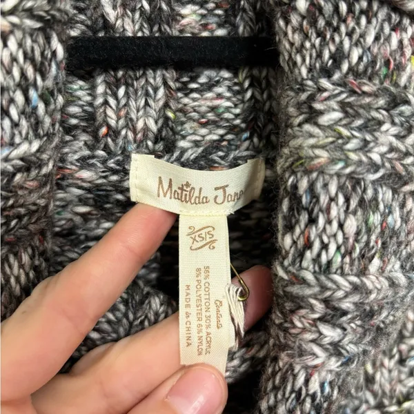 NEW Matilda Jane Evening Stroll Cotton Blend Turtleneck Poncho Sweater XS/S - Image 8