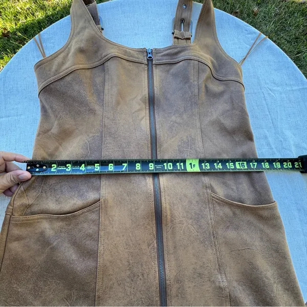 Free People Western Wind faux leather minidress Size Small - Image 12