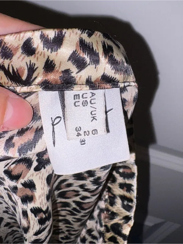 Princess Polly Leopard Print Mini Skirt - Brown & Black Size: 2 US - Image 3
