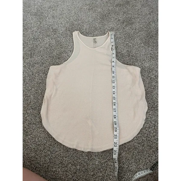 Free People Intimately Tank Tan Cream Nude Size Small‎ Ribbed Cropped - Image 5