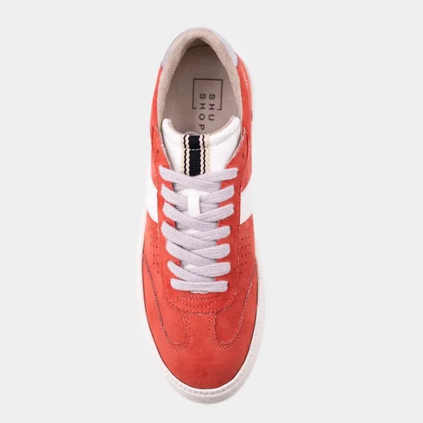 SHU SHOP Stacey Coral Suede Platform Sneakers Women’s Size 9 Lace-Up Casual - Image 10