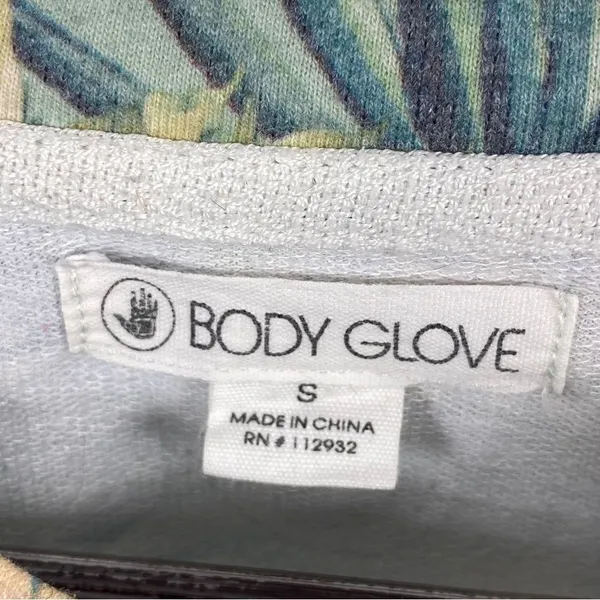 Body Glove Let's Get Salty Tropical Print Shirt Green Small‎ Crop Sweatshirt - Image 10