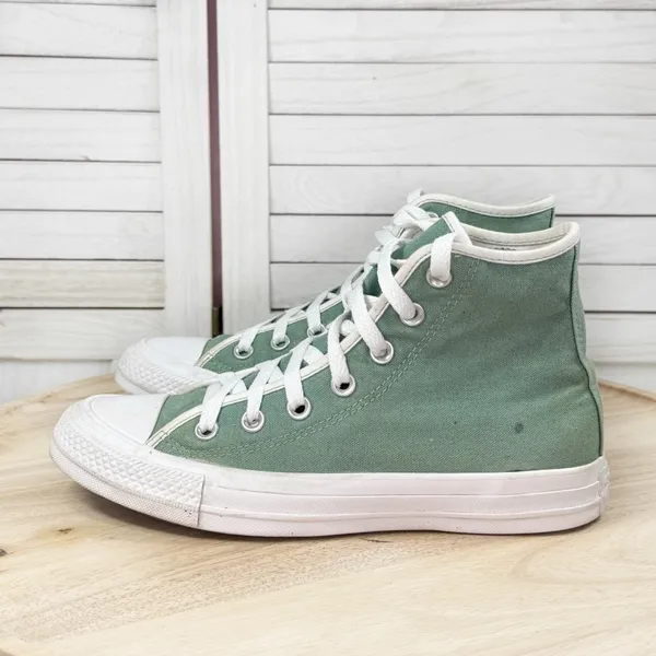 Converse Chuck Taylor Customized High Top Sneakers Sage Green 5‎ Men 7 Women - Image 3