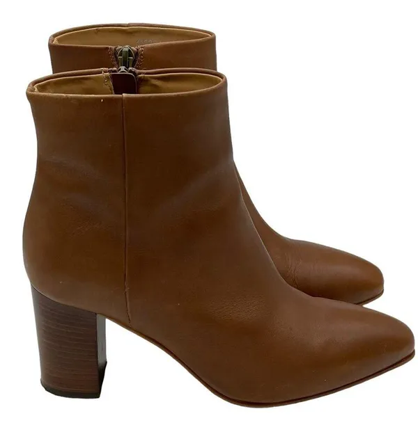 Aquatalia Florita Leather Ankle Boots - Brown - 8.5 - Image 5