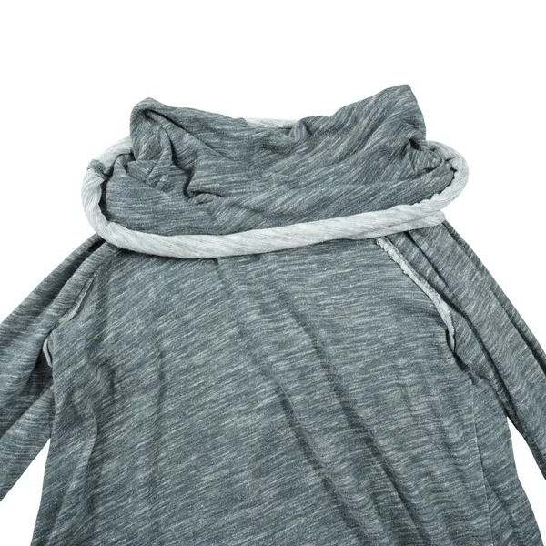 Free‎ People Beach Womens Grey Slub Knit Cowl Neck Long Sleeve Top Cozy Slouchy - Image 2
