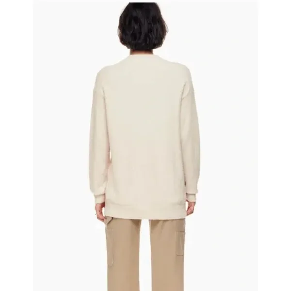 Aritzia Wilfred Free Hush Knit Oversized‎ Cardigan Size XS Cream Off White - Image 3